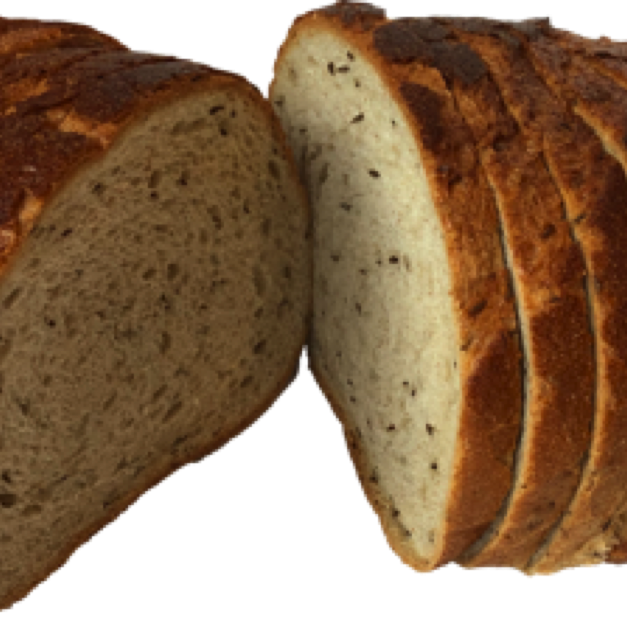 Free Form Rye bread loaf (slices shown)